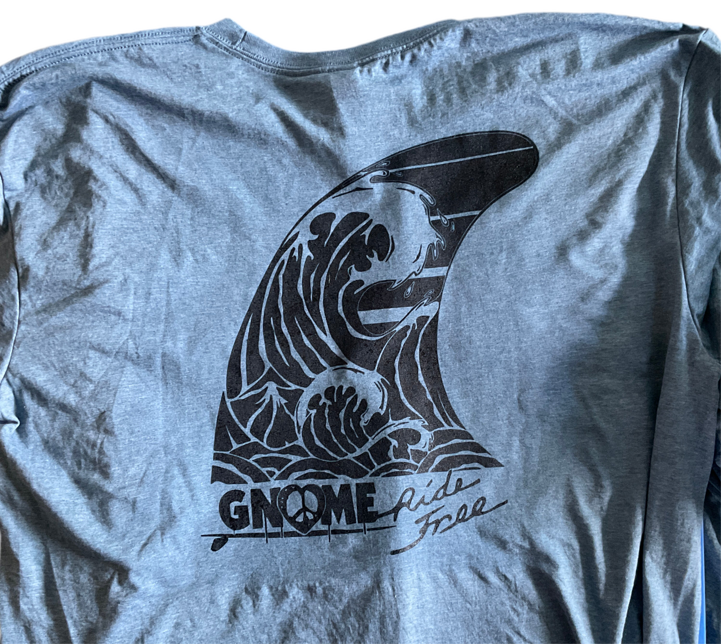 Gnome short sleeve ride free Blue Tshirt