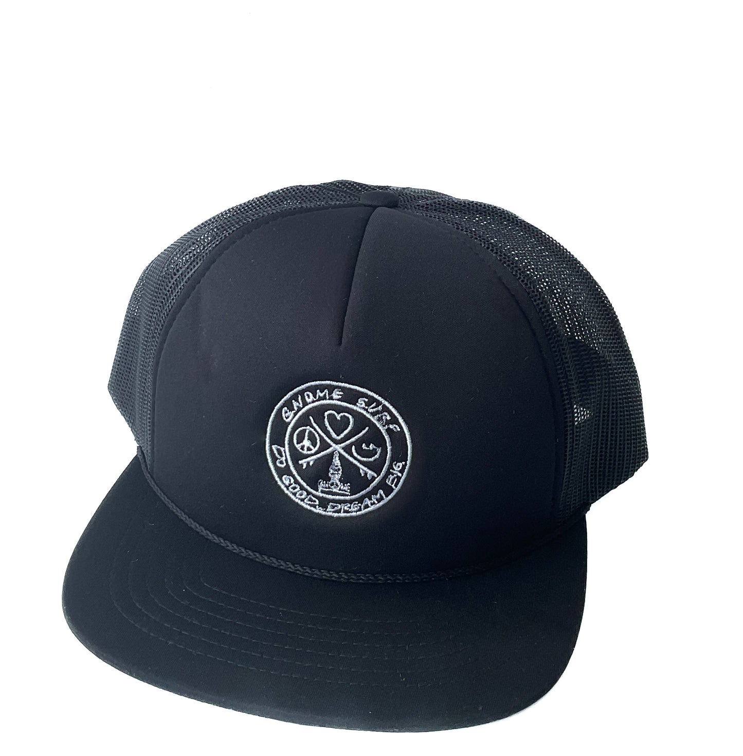 All Black Foamie with string Hat