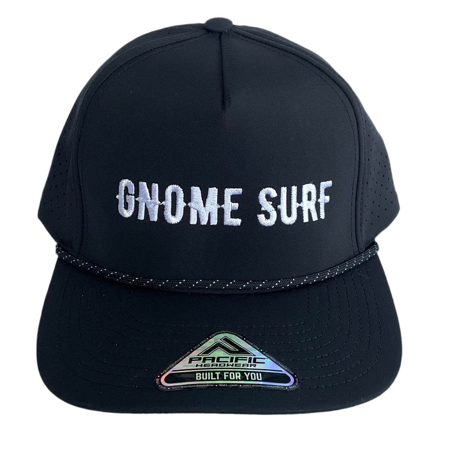 Black/White Sport Fabric Gnome surf Hat