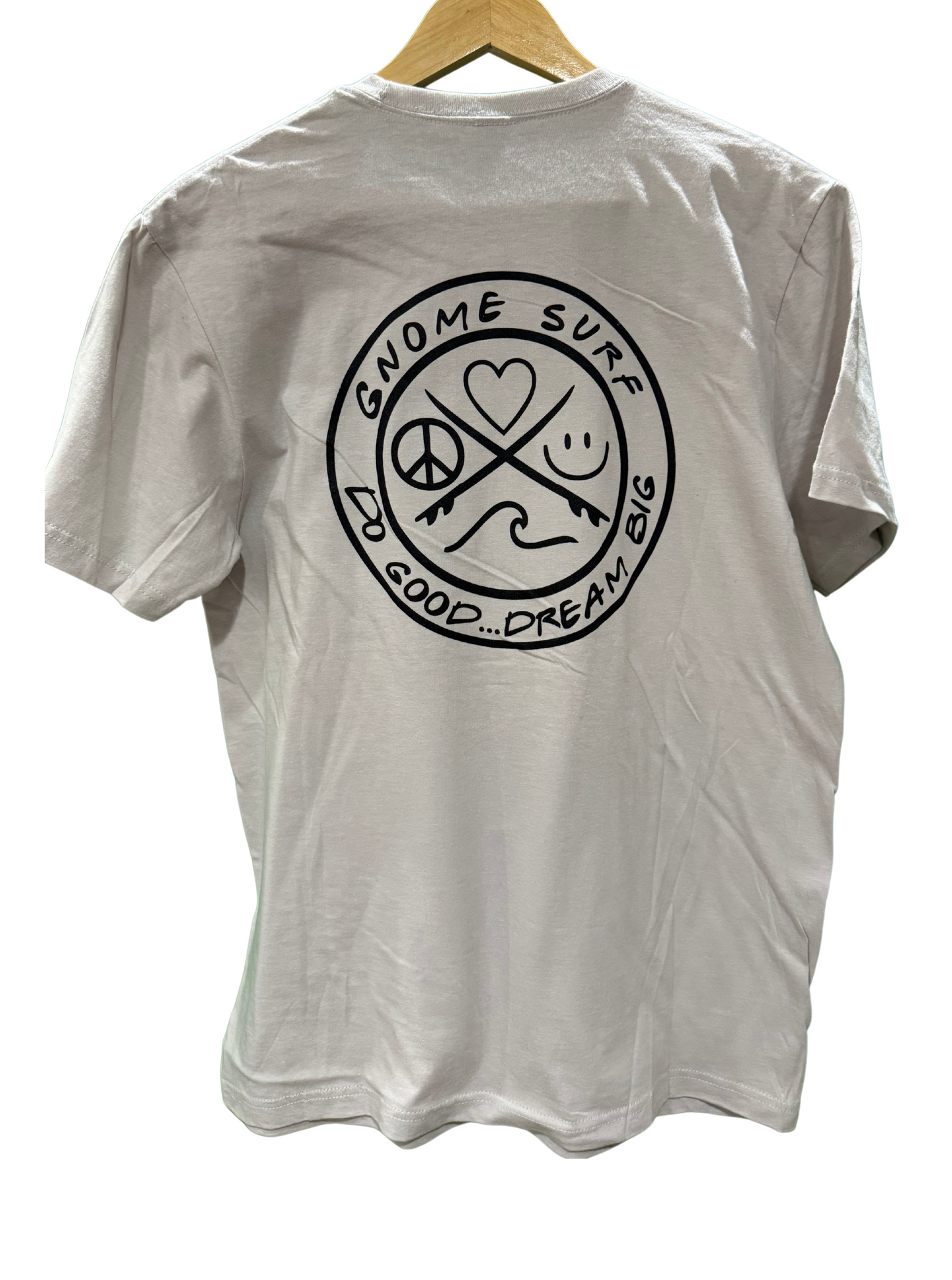 Beige project happy camp gnome tee