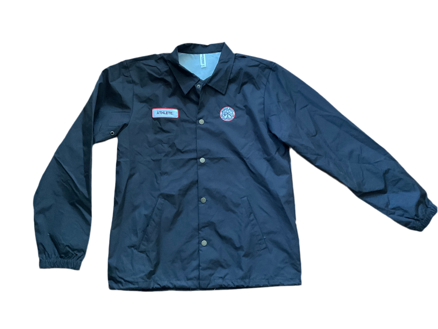 Athlete Button up Coach Coat Black