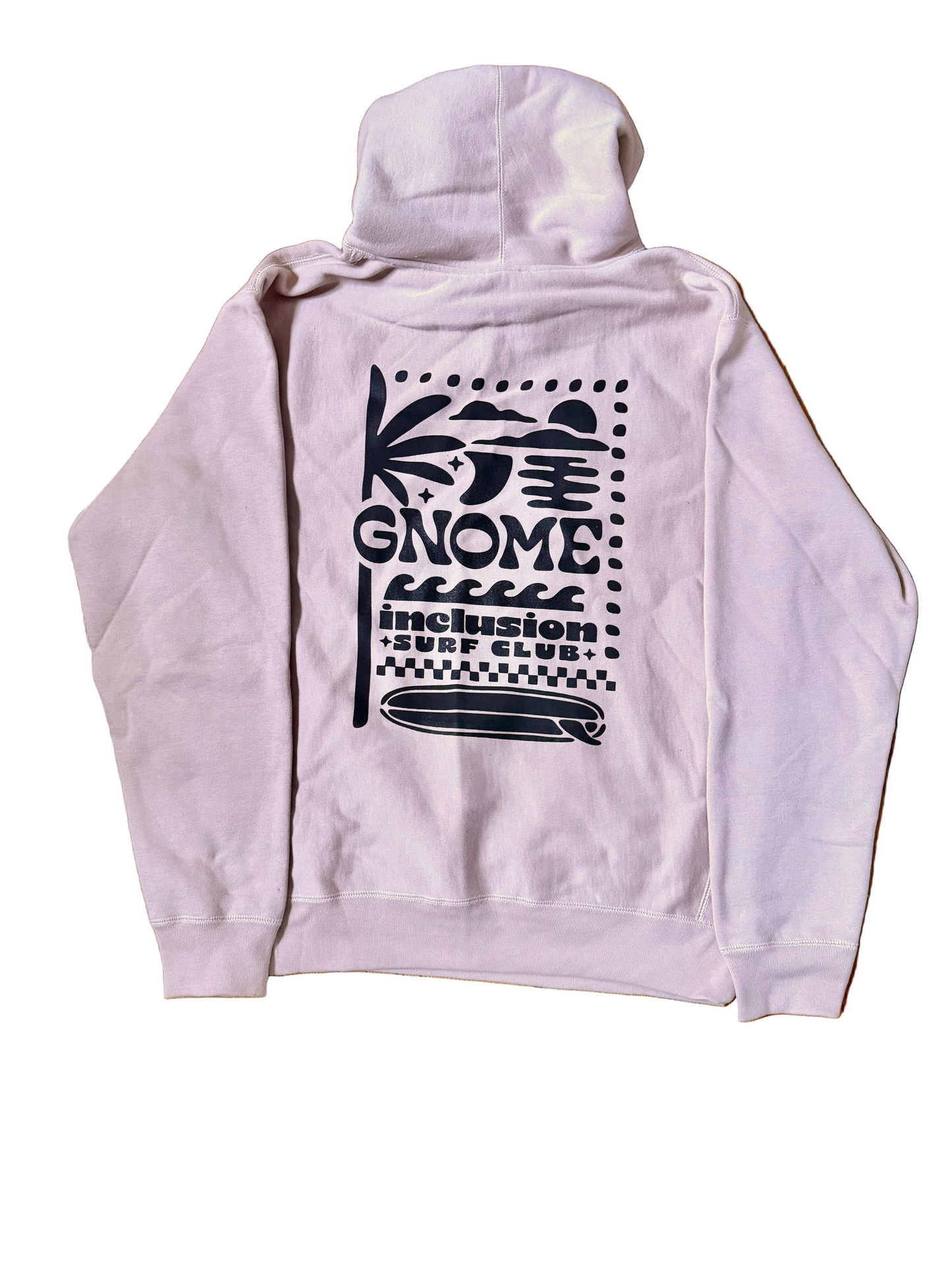 Dusty Rose Gnome Surf Club Reef hoodie