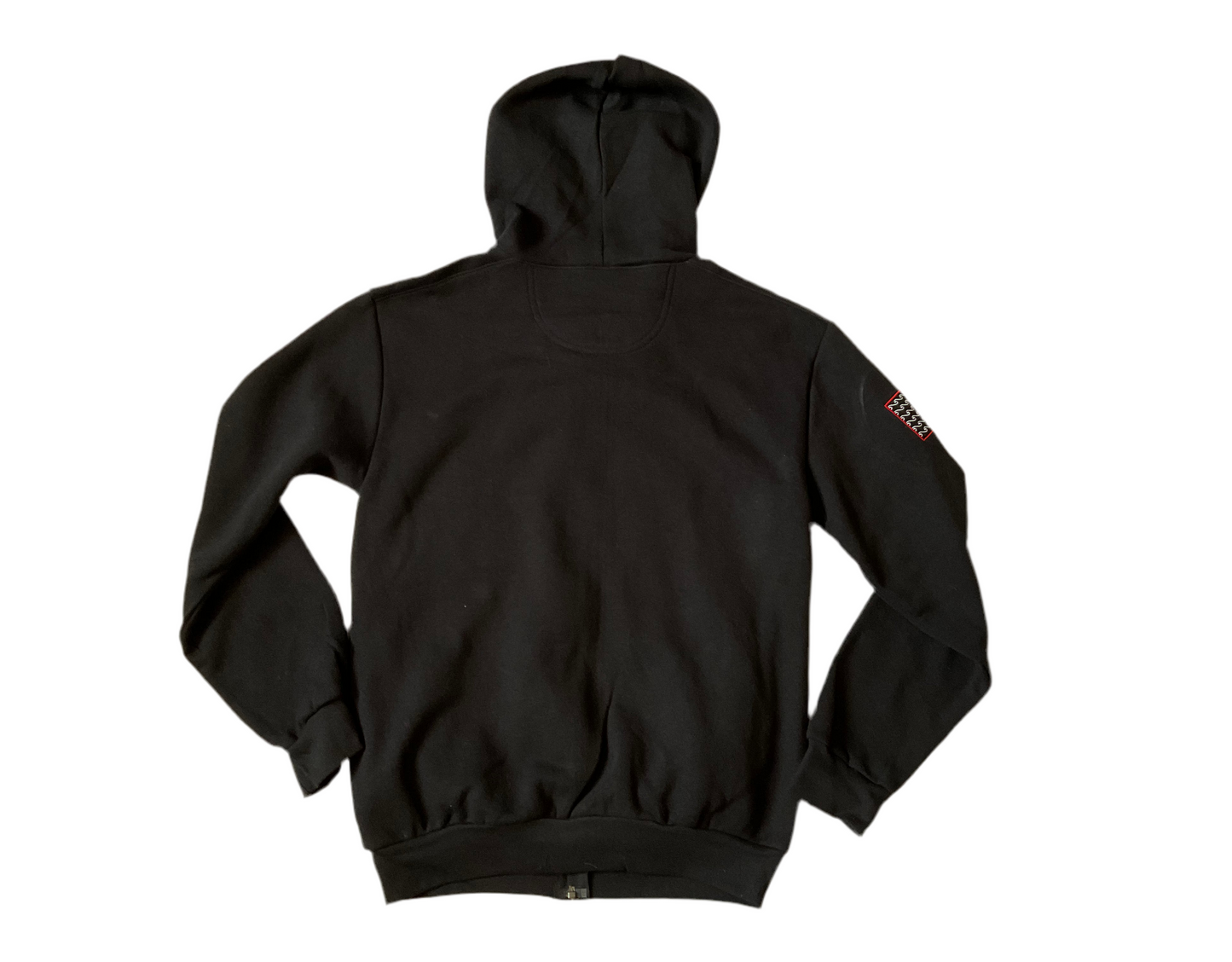 Black Circle Logo with Flag Full Zip Hoodie
