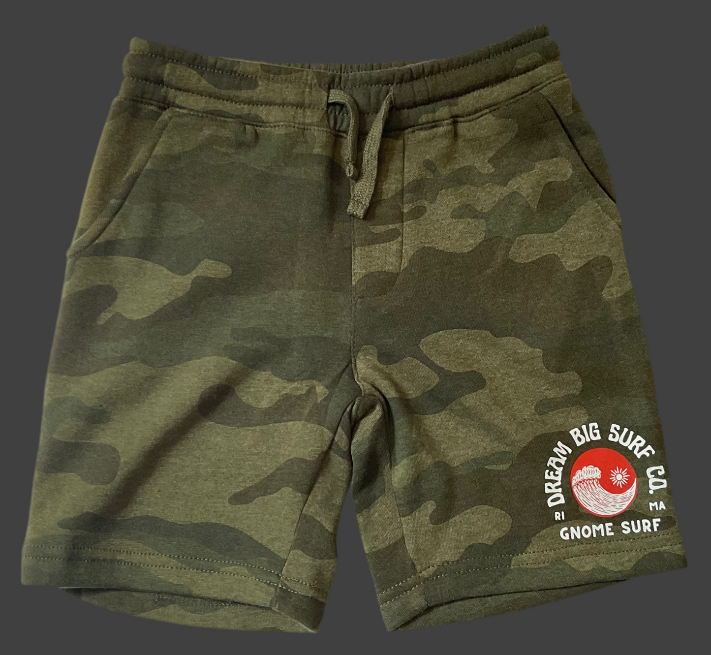 Gnome Dream Big Surf Co. Kids Camo Shorts