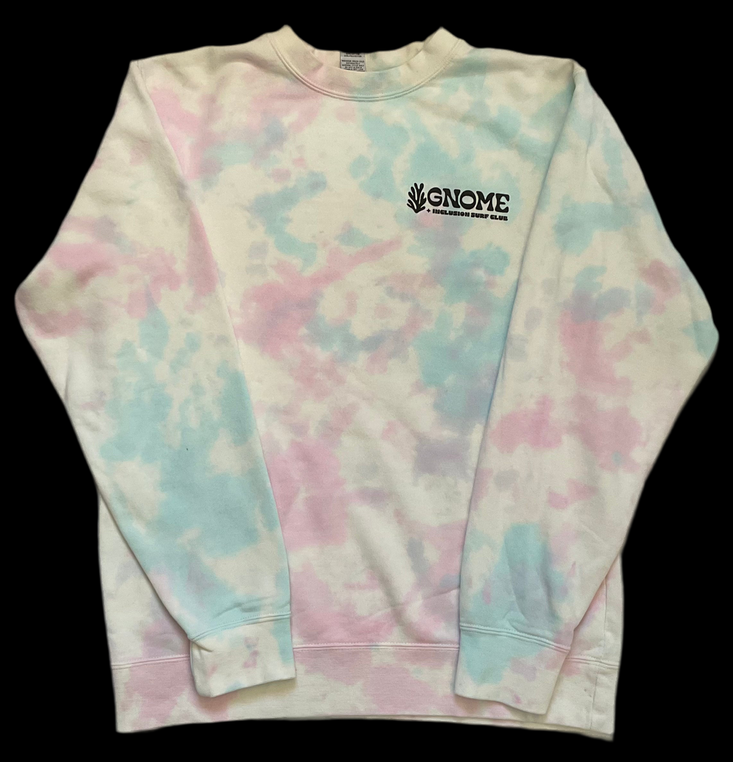 Cotton Candy Waves Tie-Dye Crewneck Sweatshirt