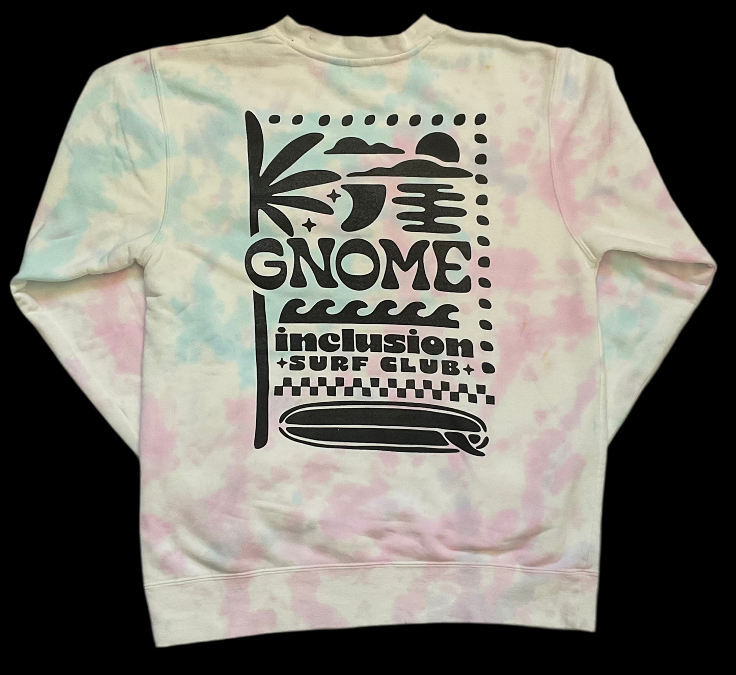 Cotton Candy Waves Tie-Dye Crewneck Sweatshirt