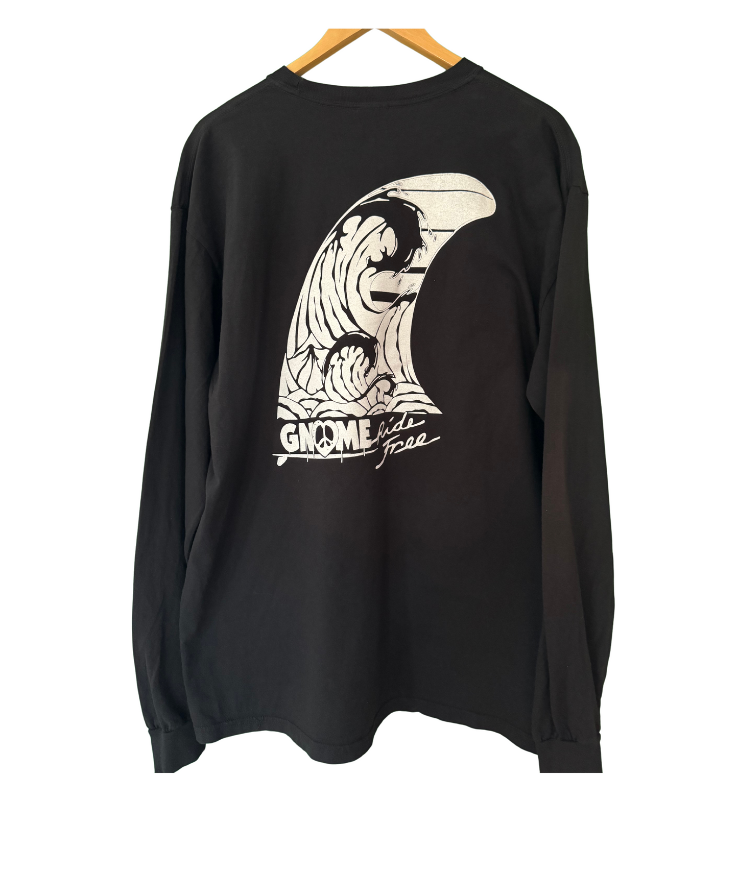 Long sleeve black tee ride free