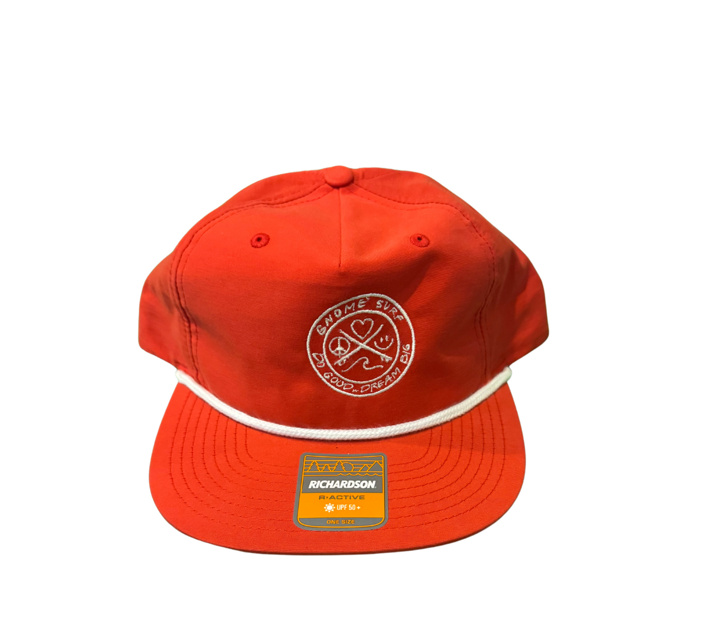 Captains hat red and white string